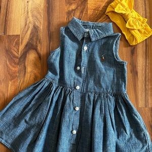 Easter- Ralph Lauren Jean Dress 6mo